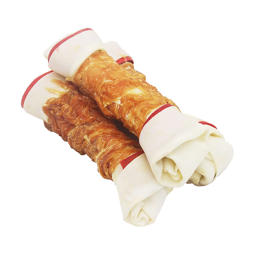 Chicken Wrapped Knotted Bone with Two Colors