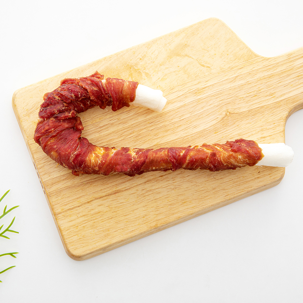 Duck Wrapped Rawhide Cane