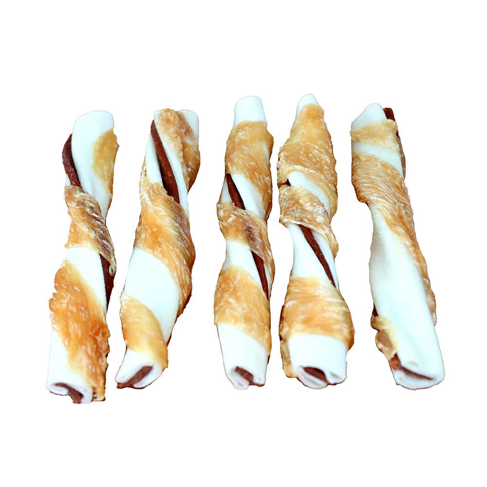 Lamb Filled Rawhide Twists with pure chicken